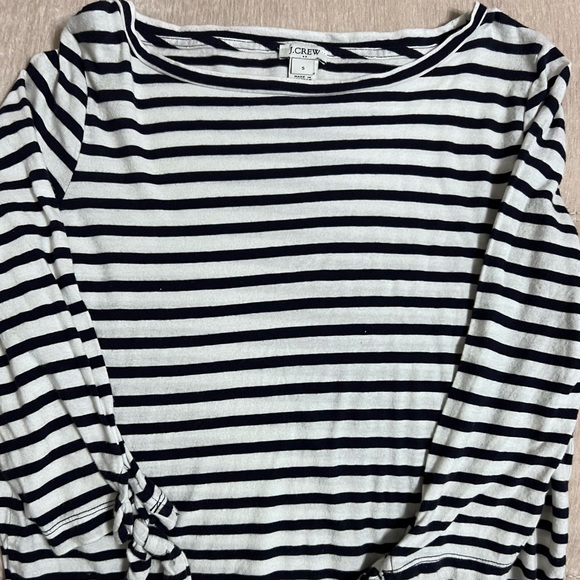 J. Crew 3/4 Sleeved Boatneck Tee with Accent Ties, Size S - Picture 2 of 12